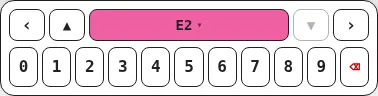The on-screen fret pad
