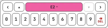 The on-screen fret pad